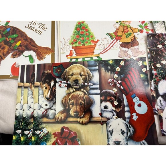 Pet Dog Cat Christmas Card Lot of 45 pc with Envelopes Holiday Greetings - Picture 3 of 9